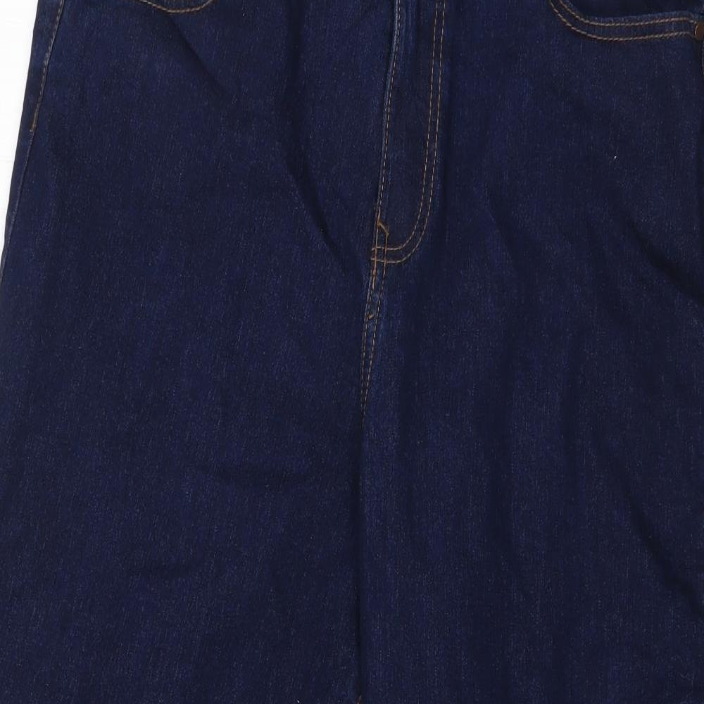 George Womens Blue  Cotton Straight Jeans Size 16 L26 in Regular Button