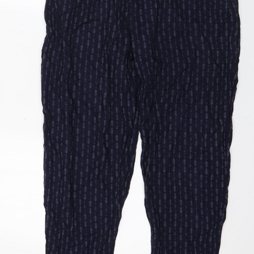 viz.a.viz Womens Blue Geometric Viscose Trousers  Size S L27 in Regular