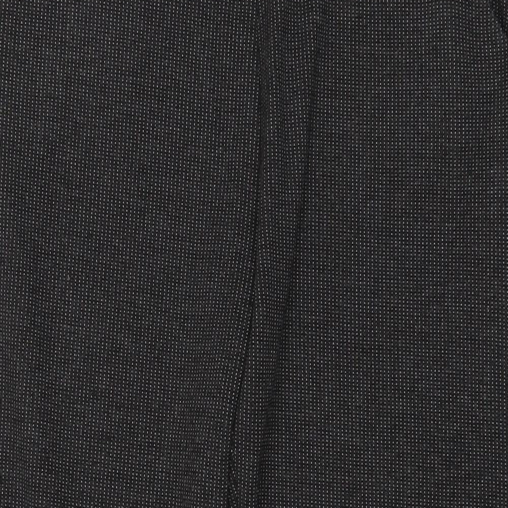 Marks and Spencer Womens Grey Polka Dot Polyester Trousers  Size 12 L26 in Regular