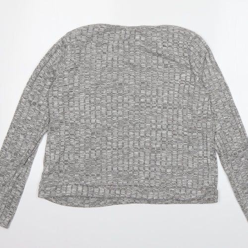 Boohoo Womens Grey  Polyester Pullover Sweatshirt Size 16  Pullover