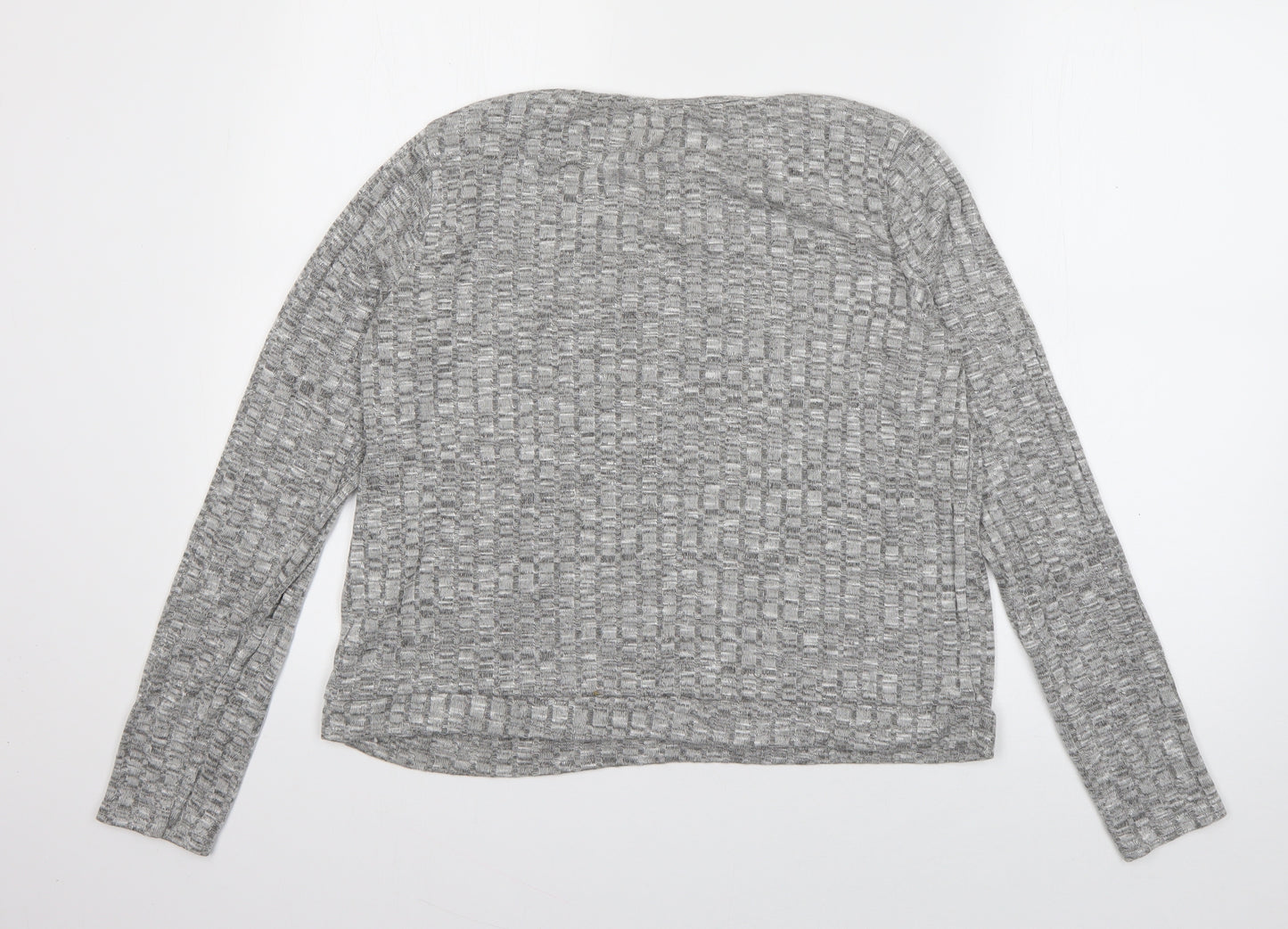 Boohoo Womens Grey  Polyester Pullover Sweatshirt Size 16  Pullover