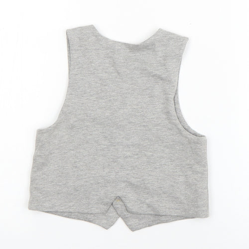 Lullaby Boys Grey   Jacket Waistcoat Size 12-18 Months   Button