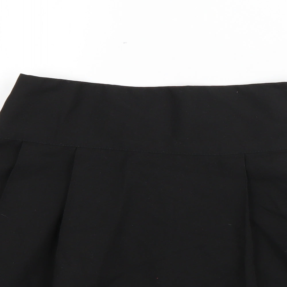 F&F Girls Black  Polyester Flare Skirt Size 10-11 Years  Regular Pull On