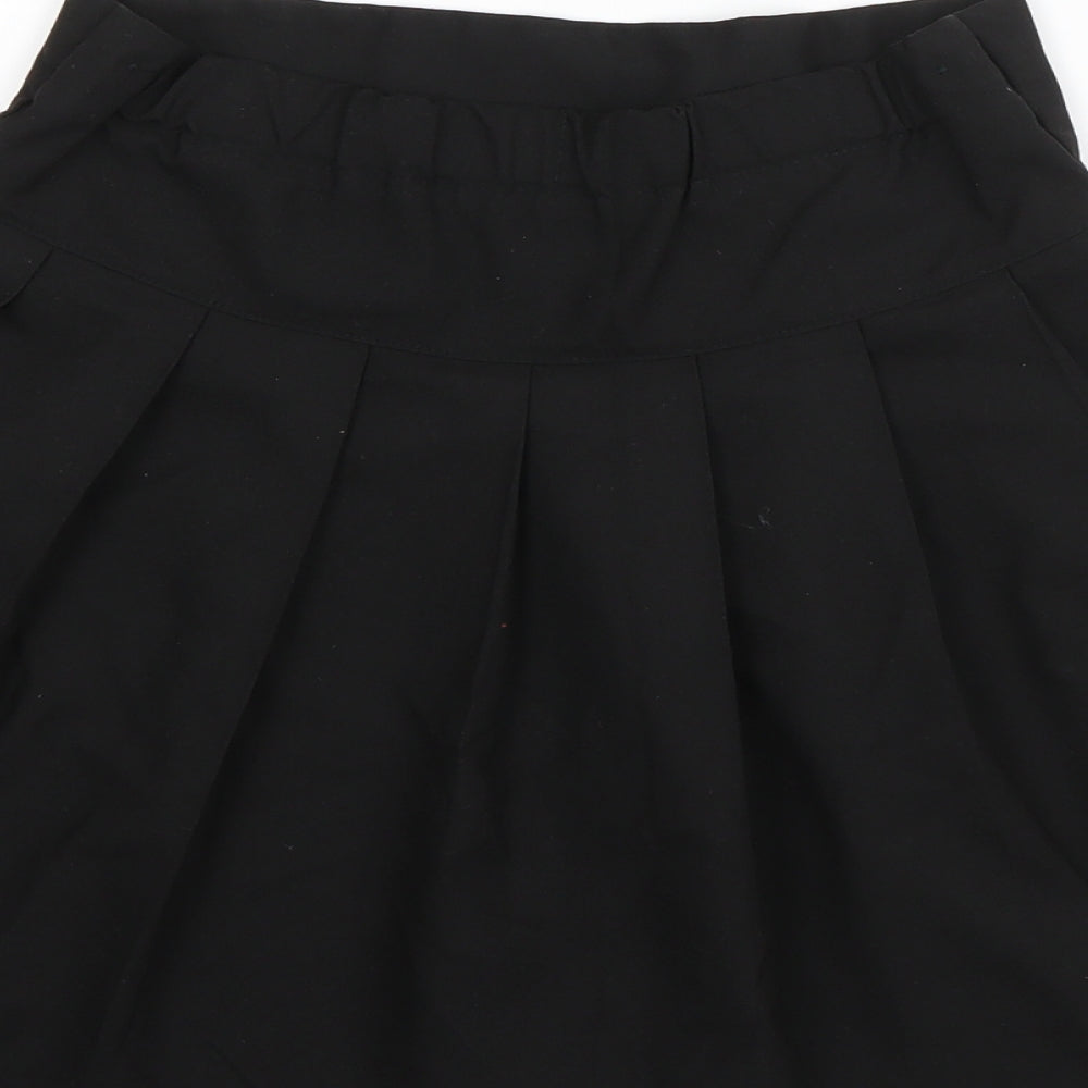 F&F Girls Black  Polyester Flare Skirt Size 10-11 Years  Regular Pull On