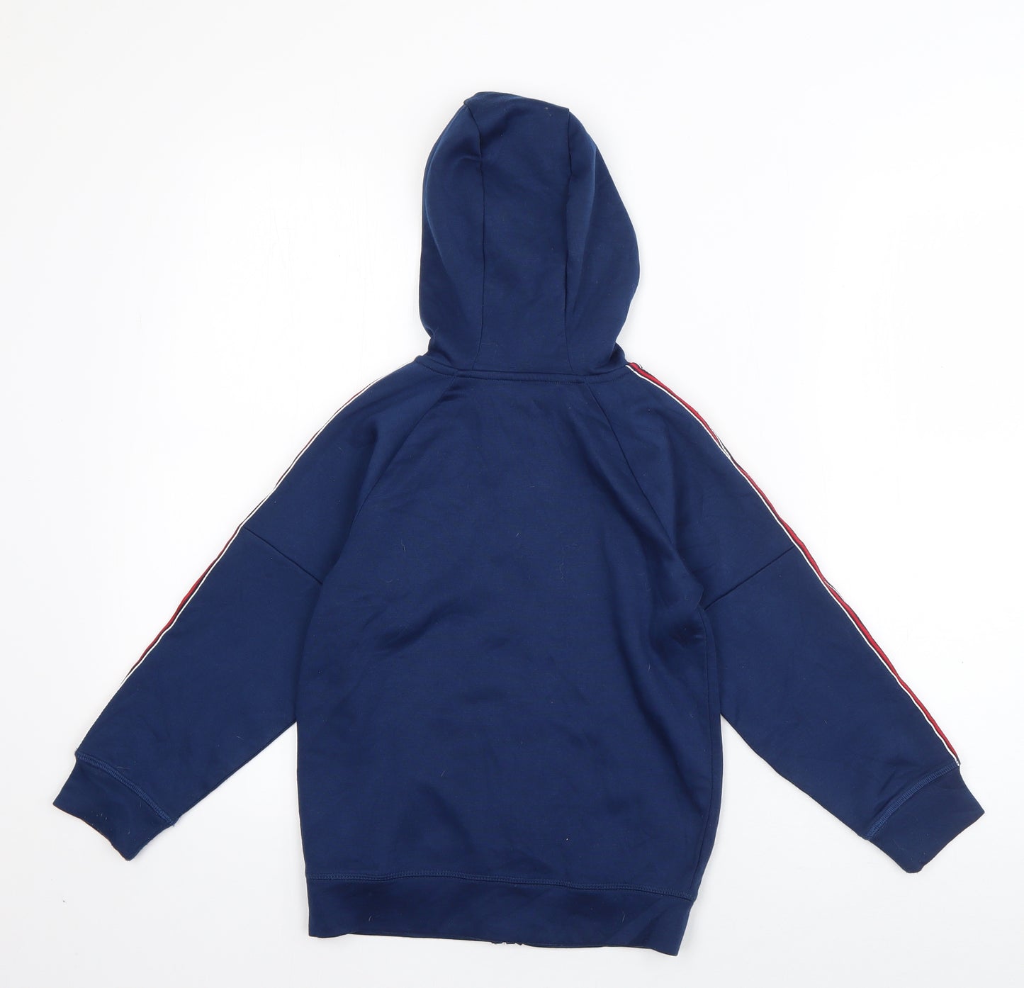 Matalan Boys Blue Striped Polyester Full Zip Hoodie Size 6 Years  Zip
