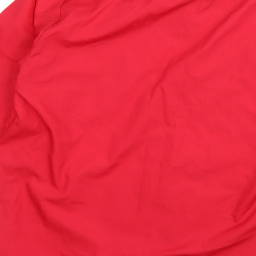 Banner Mens Red  Polyester  Button-Up Size 38 Collared Button
