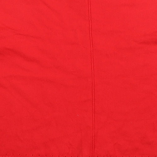 Oasis Womens Red Round Neck  Viscose Pullover Jumper Size M