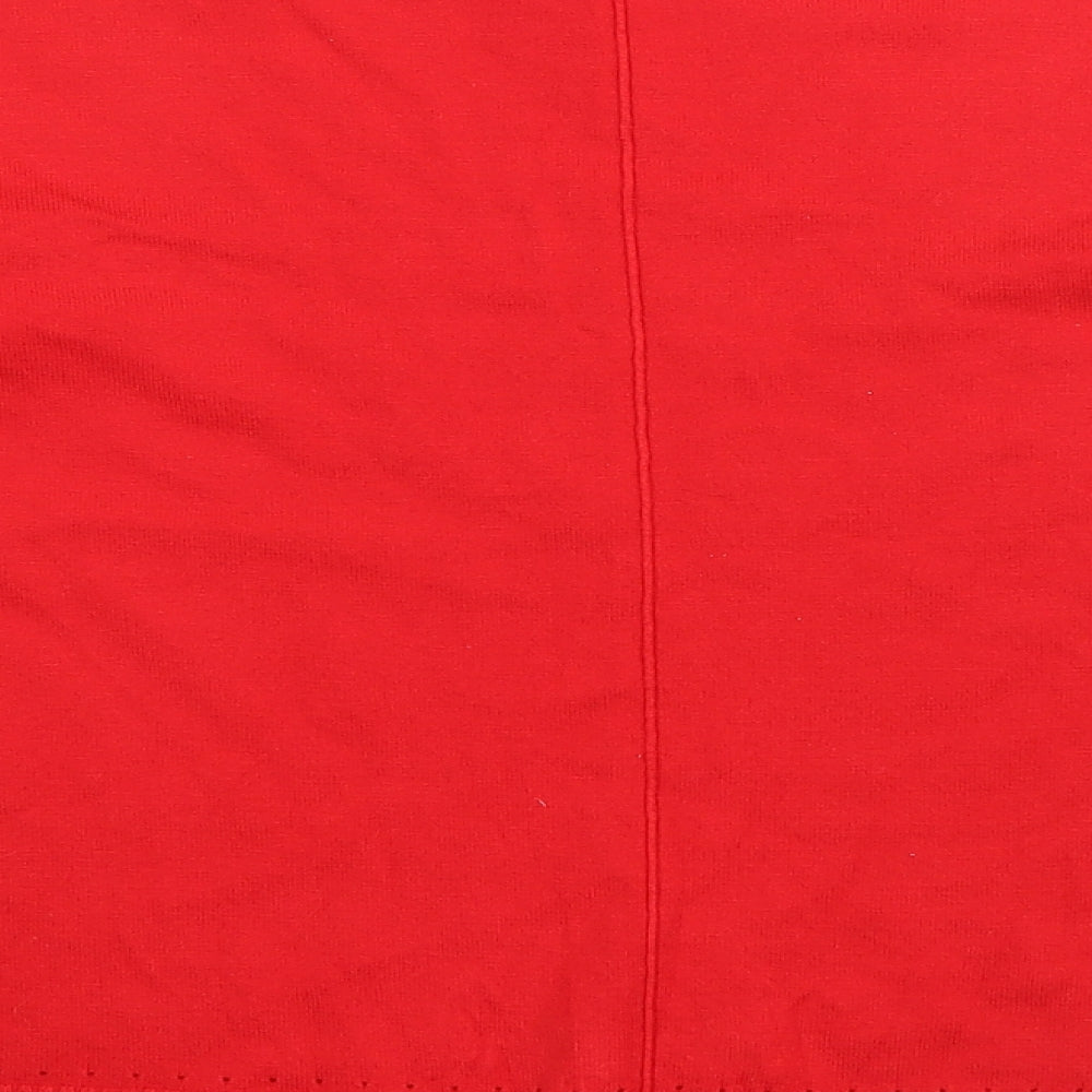 Oasis Womens Red Round Neck  Viscose Pullover Jumper Size M