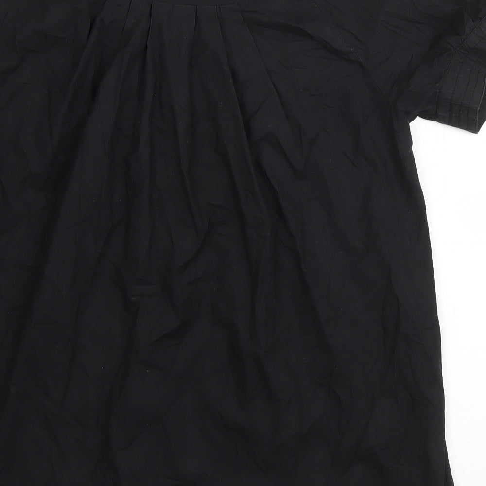 Miss Posh Womens Black  Cotton Basic Blouse Size 10 Square Neck
