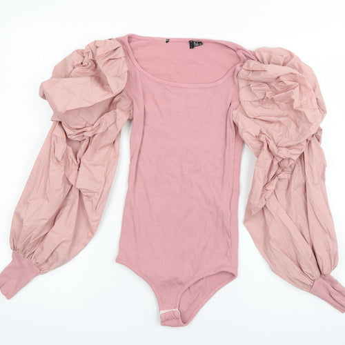 Miss Pap Womens Pink  Cotton Bodysuit One-Piece Size 6  Pullover