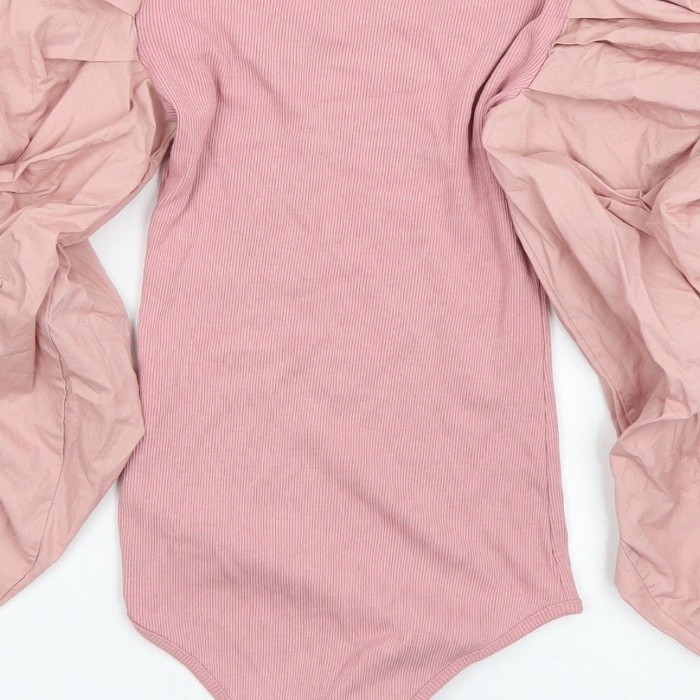 Miss Pap Womens Pink  Cotton Bodysuit One-Piece Size 6  Pullover