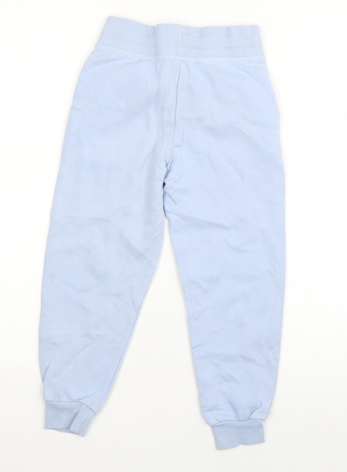 George Girls Blue  Cotton Jogger Trousers Size 6-7 Years  Regular Drawstring