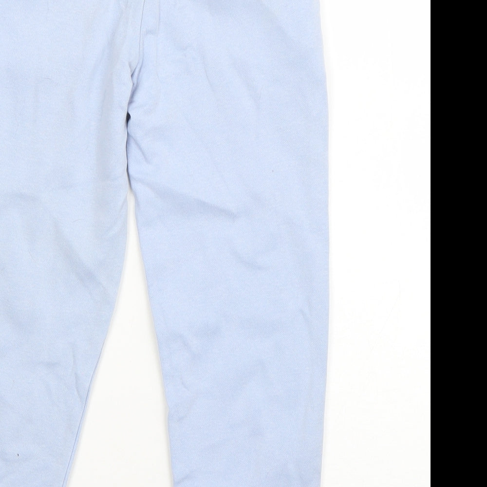 George Girls Blue  Cotton Jogger Trousers Size 6-7 Years  Regular Drawstring