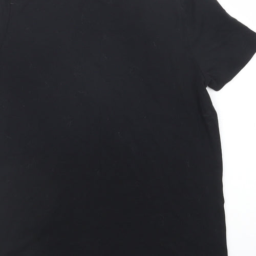 New Look Womens Black  Cotton Basic T-Shirt Size 14 Crew Neck - Bees