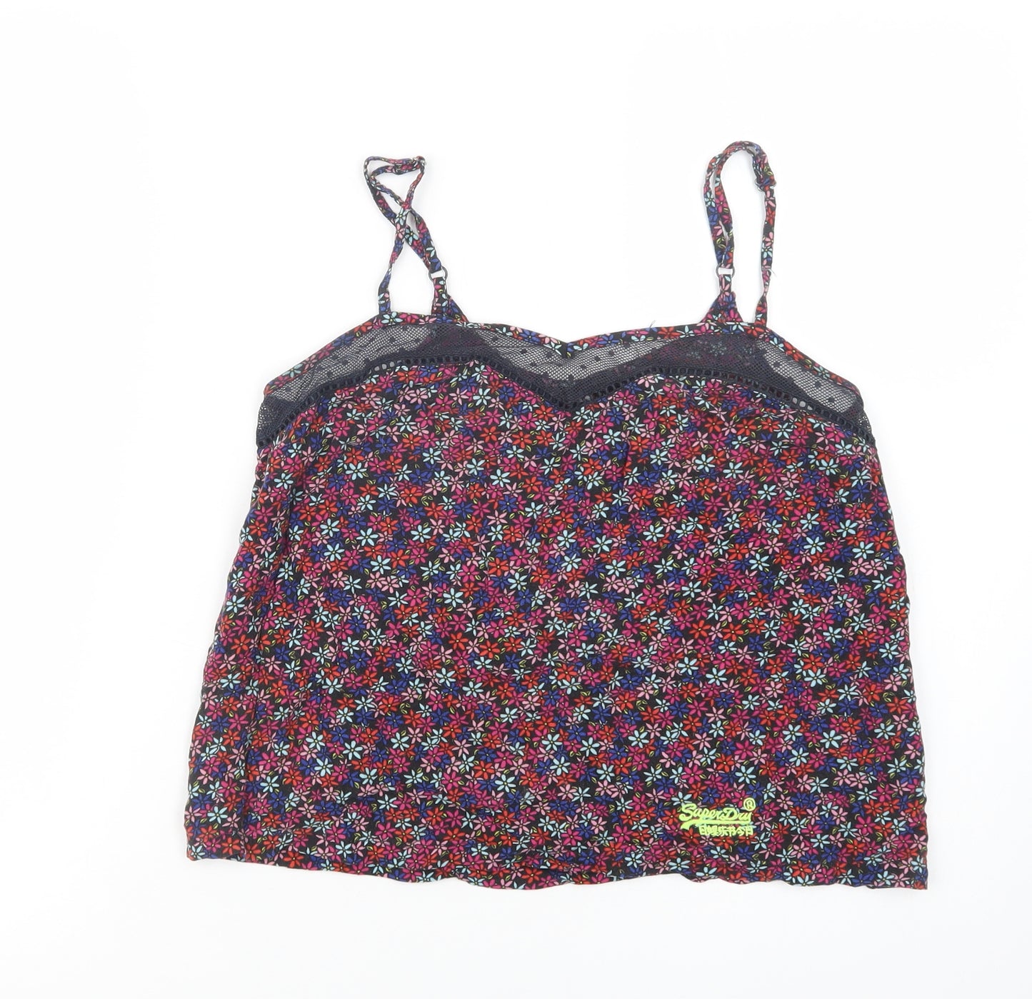 Superdry Womens Multicoloured Floral Viscose Cami Pyjama Top Size S