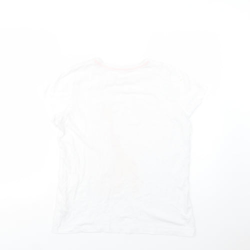 Nutmeg Womens White  Cotton Top Pyjama Top Size 10   - Giraffe