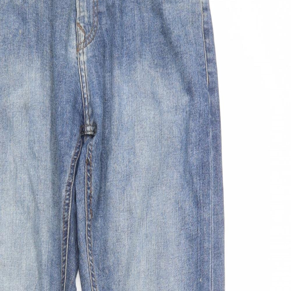 NEXT Mens Blue  Cotton Skinny Jeans Size 28 L32 in Regular Button