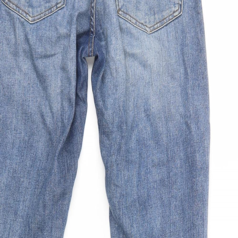 NEXT Mens Blue  Cotton Skinny Jeans Size 28 L32 in Regular Button