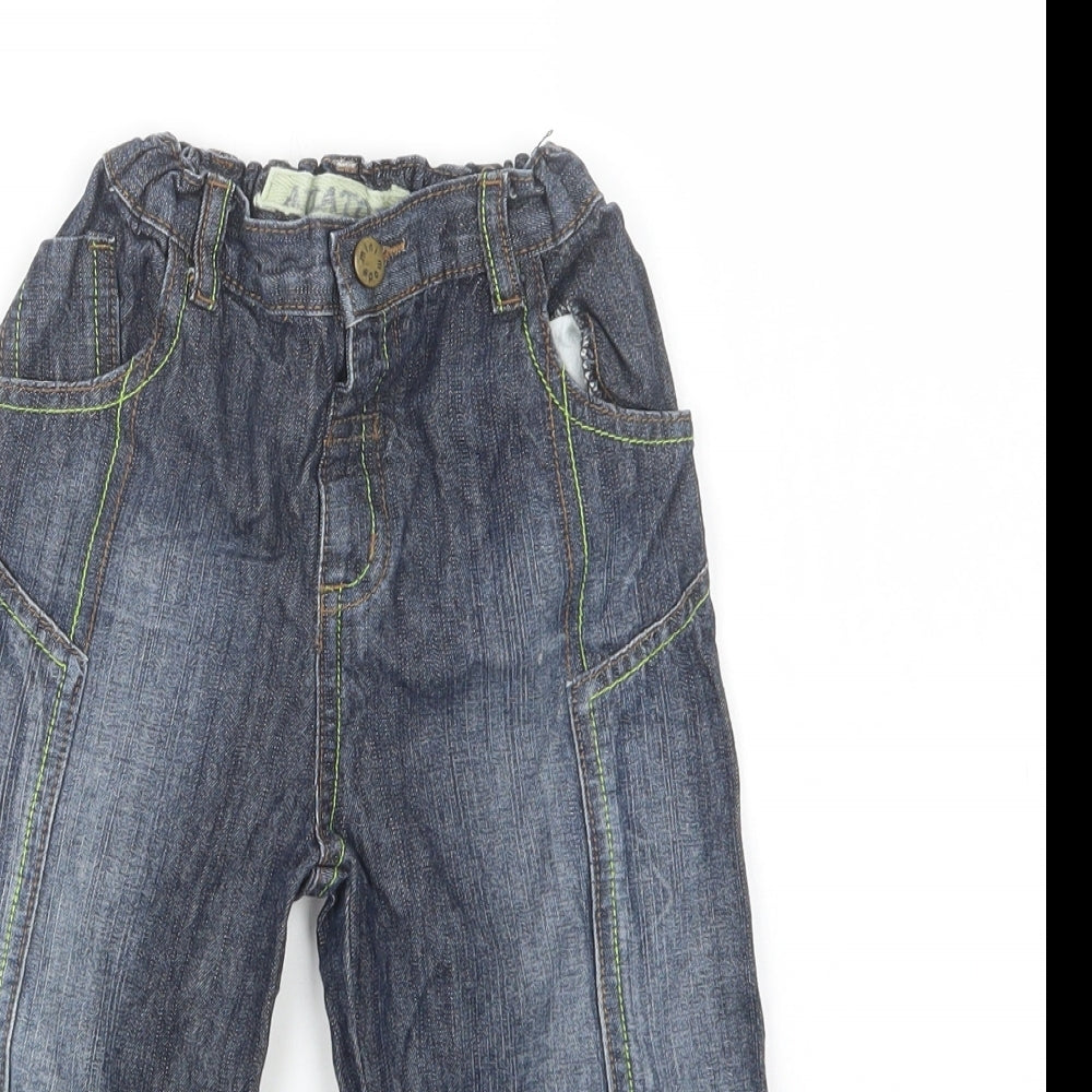 Mini Mode Baby Blue  Cotton Jogger Jeans Size 18-24 Months  Button