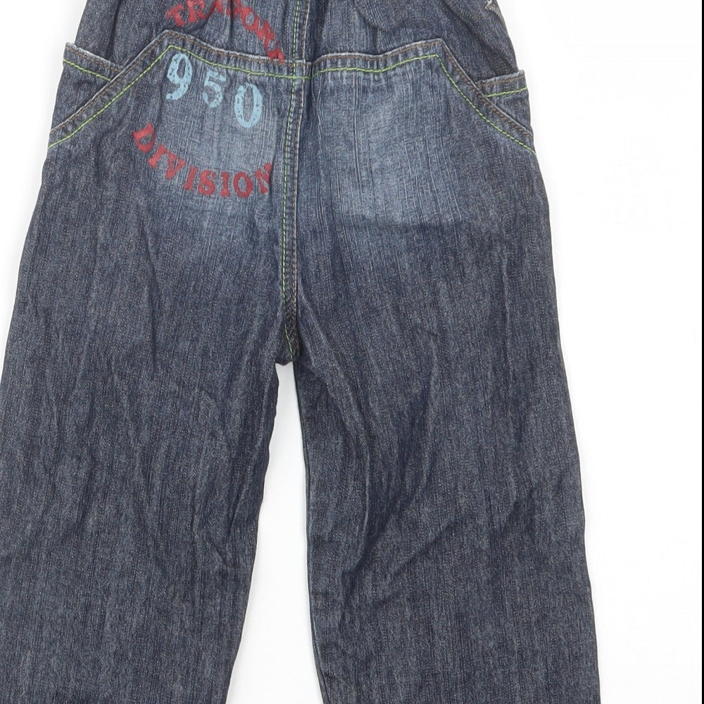 Mini Mode Baby Blue  Cotton Jogger Jeans Size 18-24 Months  Button
