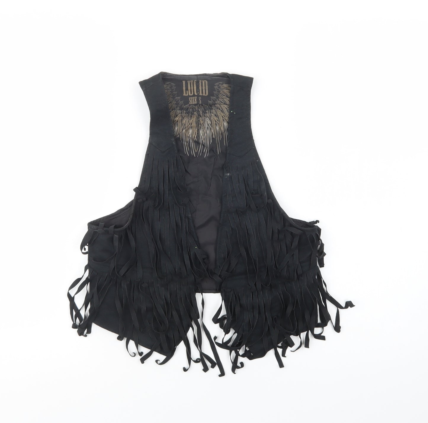 Lucid Womens Black   Gilet Waistcoat Size 8