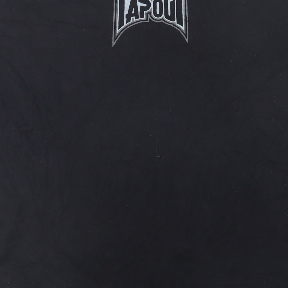 Tapout Mens Black  Cotton  T-Shirt Size XL Crew Neck