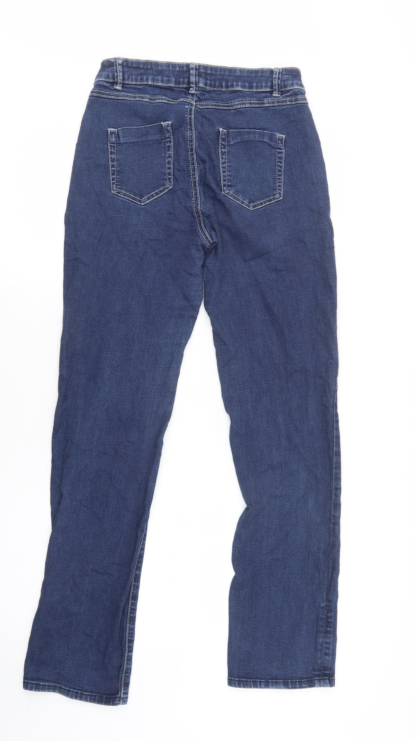 TU Womens Blue  Viscose Straight Jeans Size 14 L32 in Regular Button