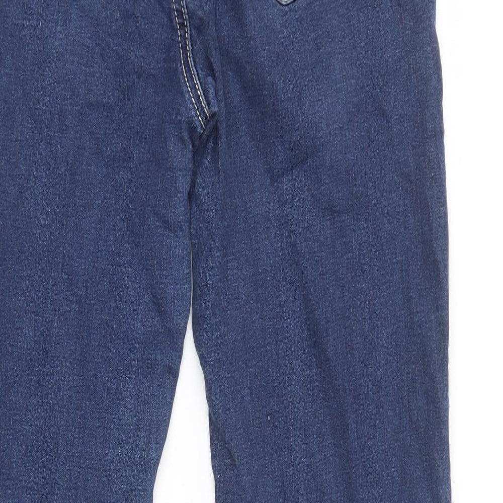 TU Womens Blue  Viscose Straight Jeans Size 14 L32 in Regular Button