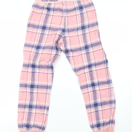 NEXT Girls Pink Check Cotton  Pyjama Pants Size 10 Years