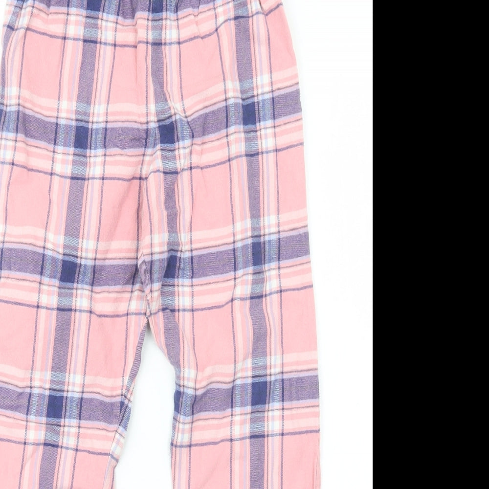 NEXT Girls Pink Check Cotton  Pyjama Pants Size 10 Years