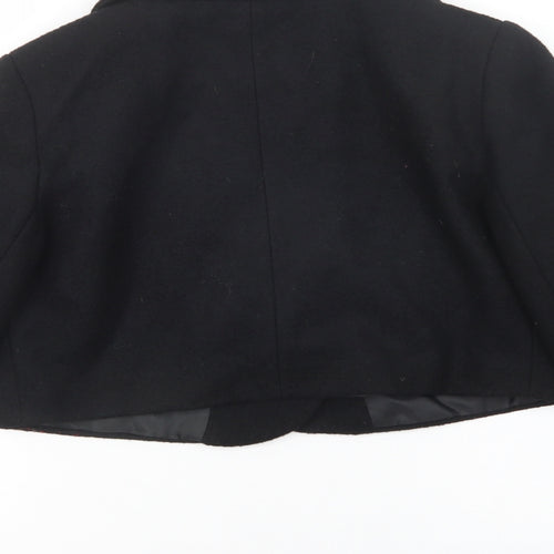 Ziuppe Womens Black   Kimono Blazer Size 12  Button