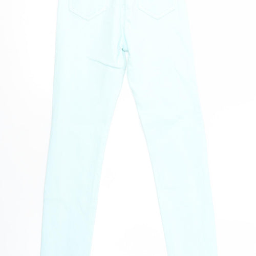 Candy Couture Girls Green  Cotton Skinny Jeans Size 13 Years  Regular Button