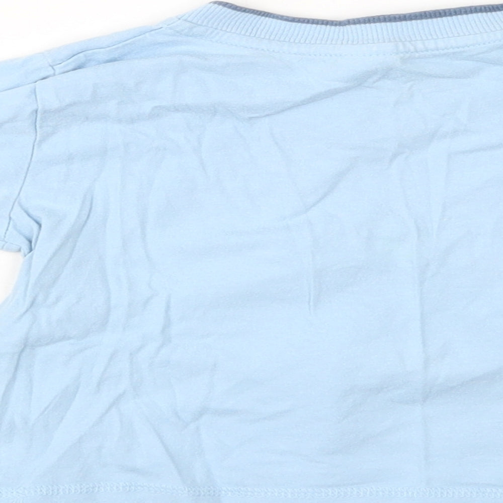 Adams Kids Baby Blue  Cotton Basic Blouse Size 18-24 Months Crew Neck