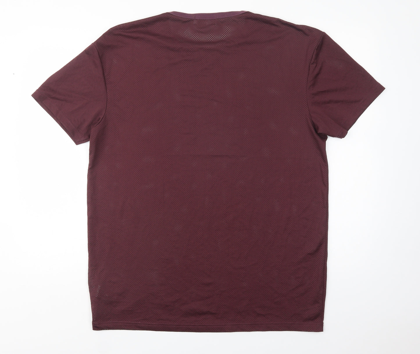 Topman Mens Purple  Polyester Basic T-Shirt Size M Crew Neck