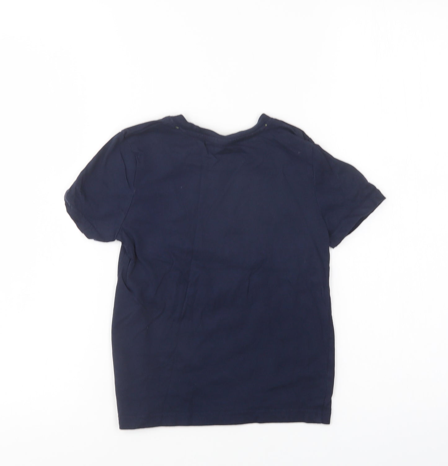 F&F Boys Blue  Cotton Basic T-Shirt Size 4-5 Years Crew Neck  - Player