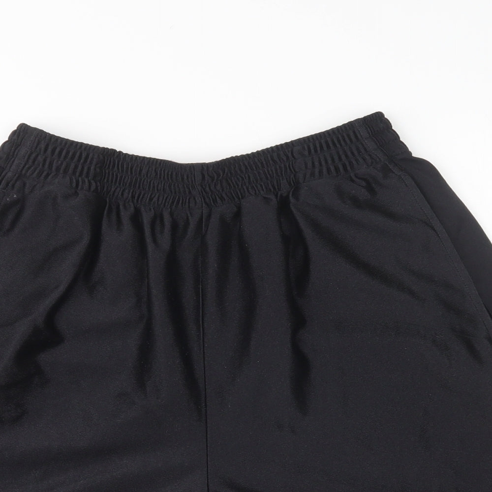 adidas Mens Black Striped Polyester Sweat Shorts Size L L8 in Regular