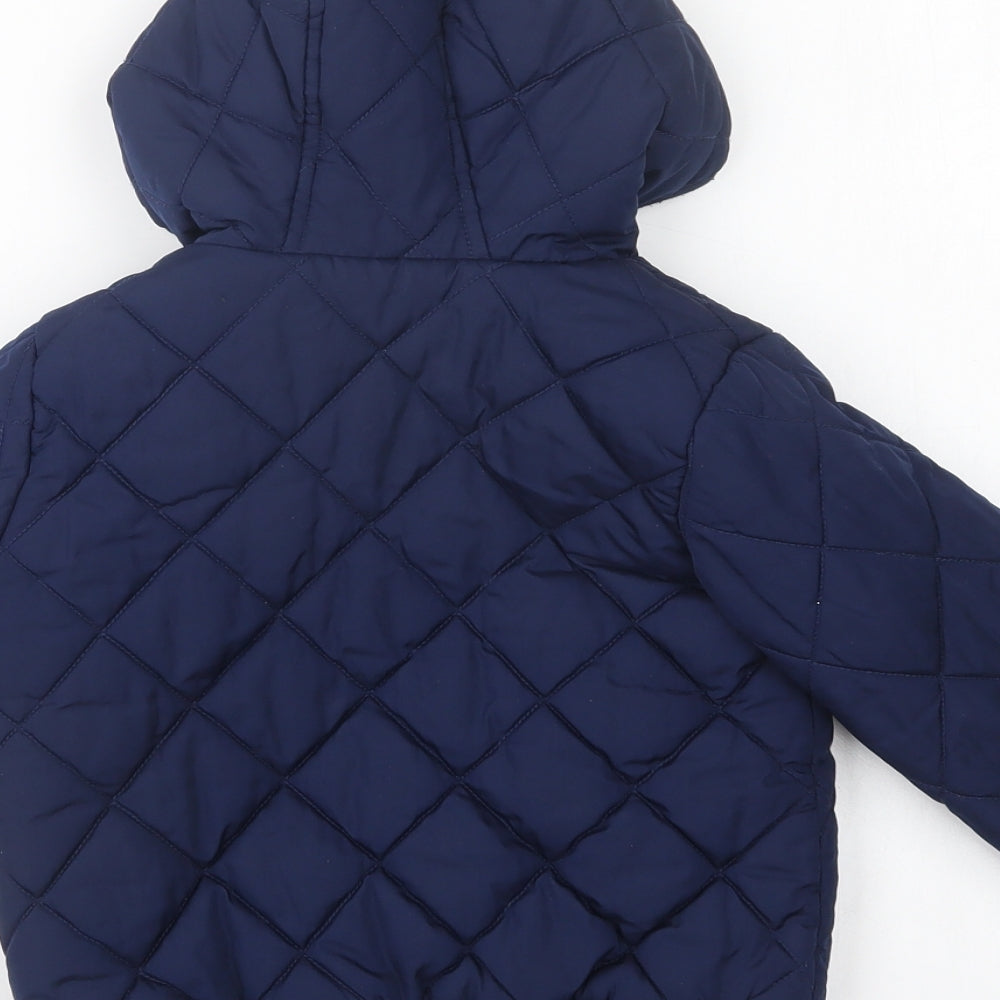 Mini Club Boys Blue   Quilted Jacket Size 3-4 Years  Zip