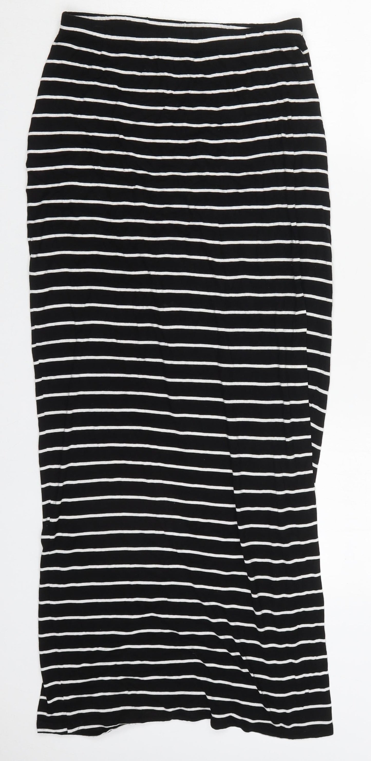 Atmosphere Womens Black Striped Viscose Maxi Skirt Size 12