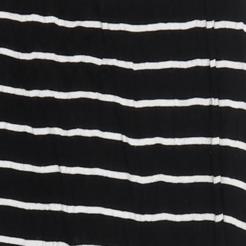 Atmosphere Womens Black Striped Viscose Maxi Skirt Size 12