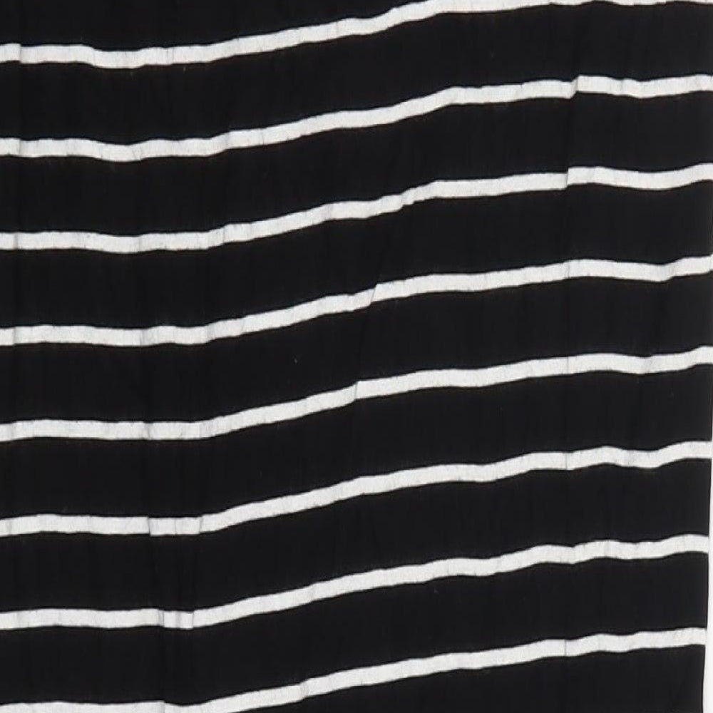 Atmosphere Womens Black Striped Viscose Maxi Skirt Size 12