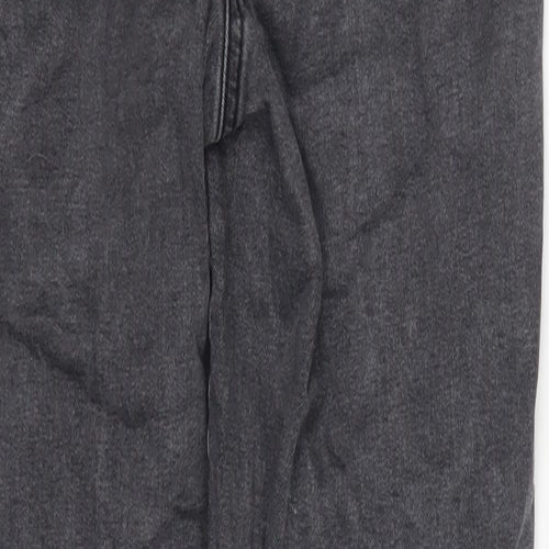 Papaya Womens Grey  Cotton Skinny Jeans Size 12 L27 in Regular Button