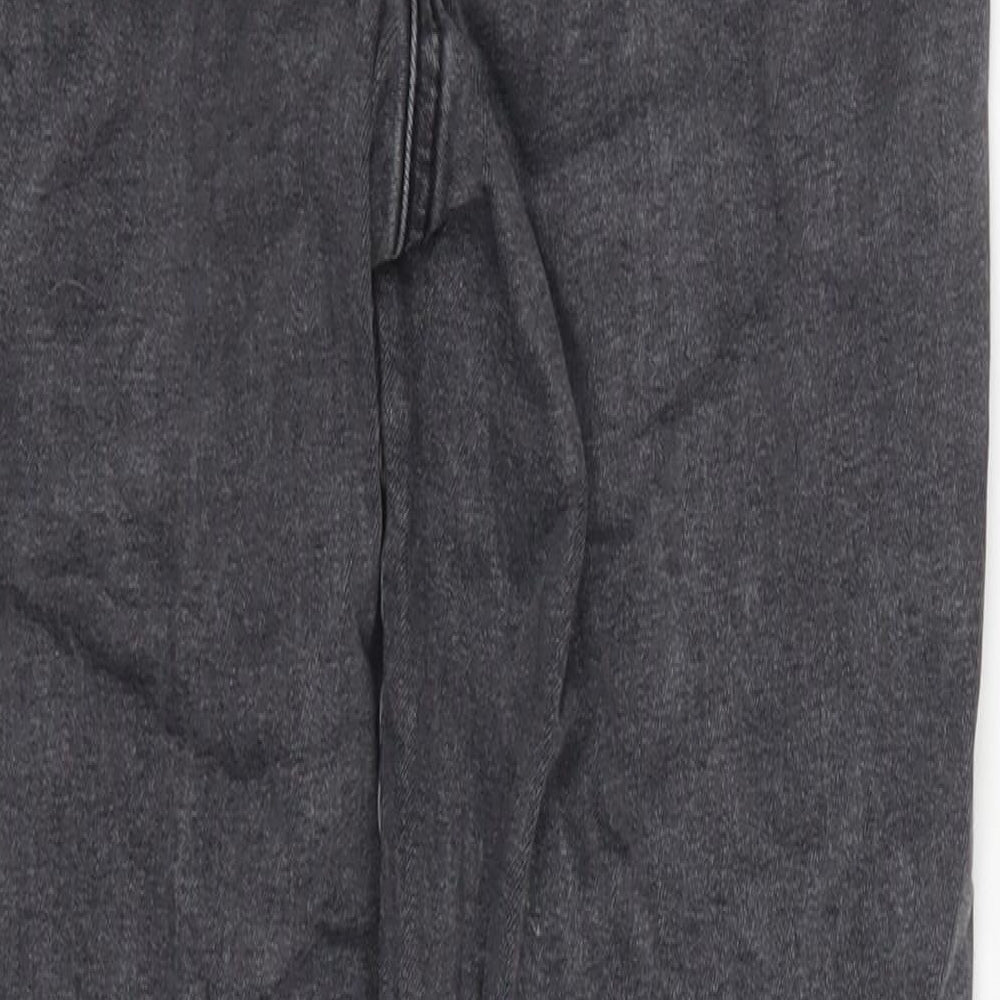 Papaya Womens Grey  Cotton Skinny Jeans Size 12 L27 in Regular Button