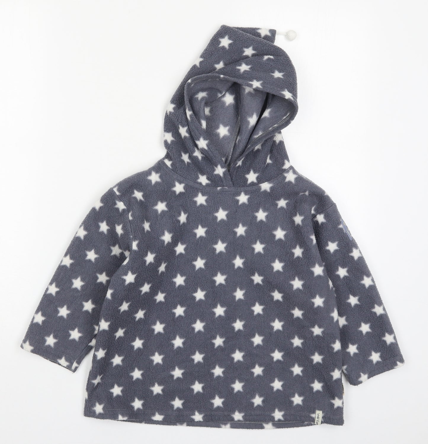 India Cymru Girls Grey Geometric Polyester Top Pyjama Top Size 5-6 Years  Pullover - Stars