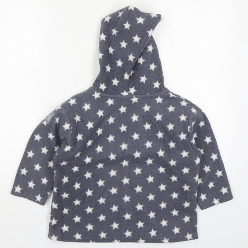 India Cymru Girls Grey Geometric Polyester Top Pyjama Top Size 5-6 Years  Pullover - Stars