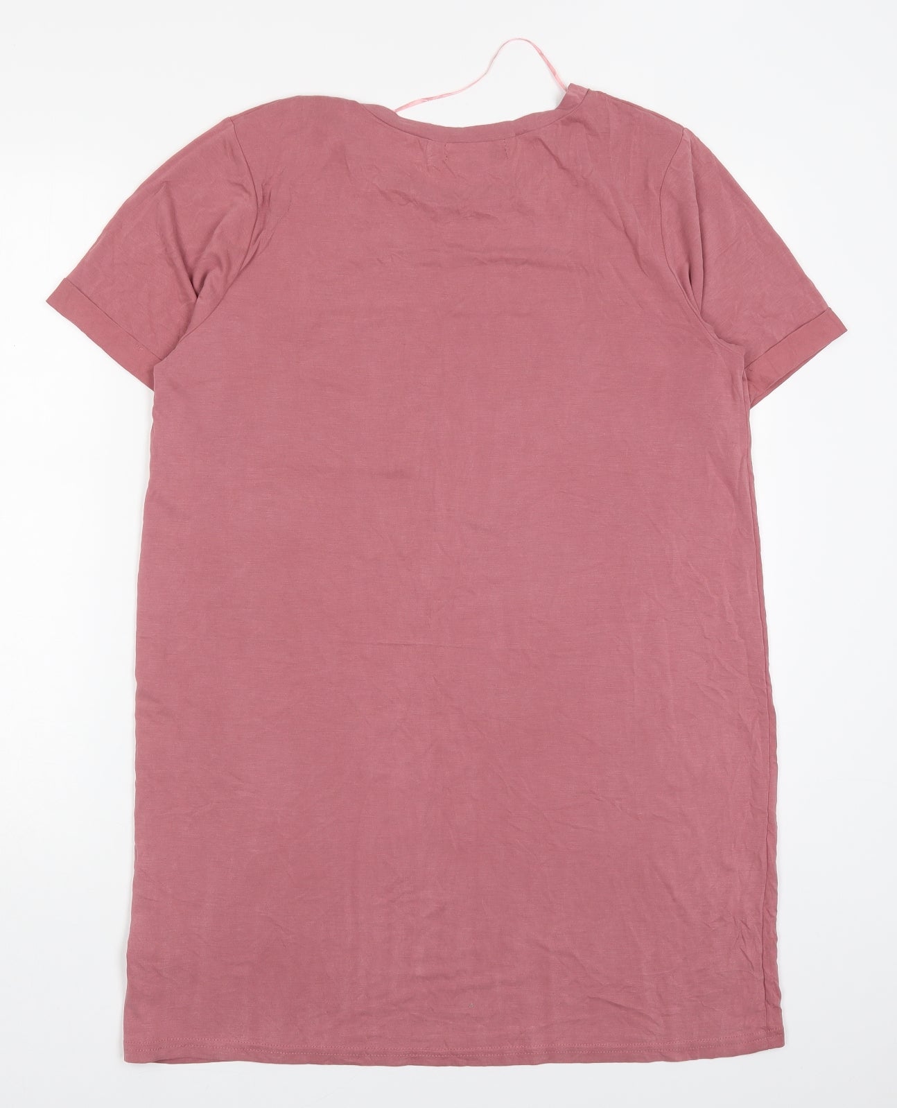 Primark Womens Pink  Modal T-Shirt Dress  Size 12  Crew Neck Pullover