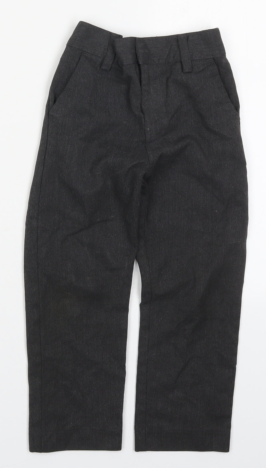 NEXT Boys Grey  Polyester Dress Pants Trousers Size 5 Years  Regular Hook & Eye