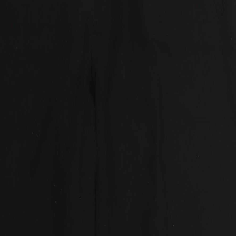Topshop Womens Black  Polyester Trousers  Size 14 L28 in Regular Hook & Eye