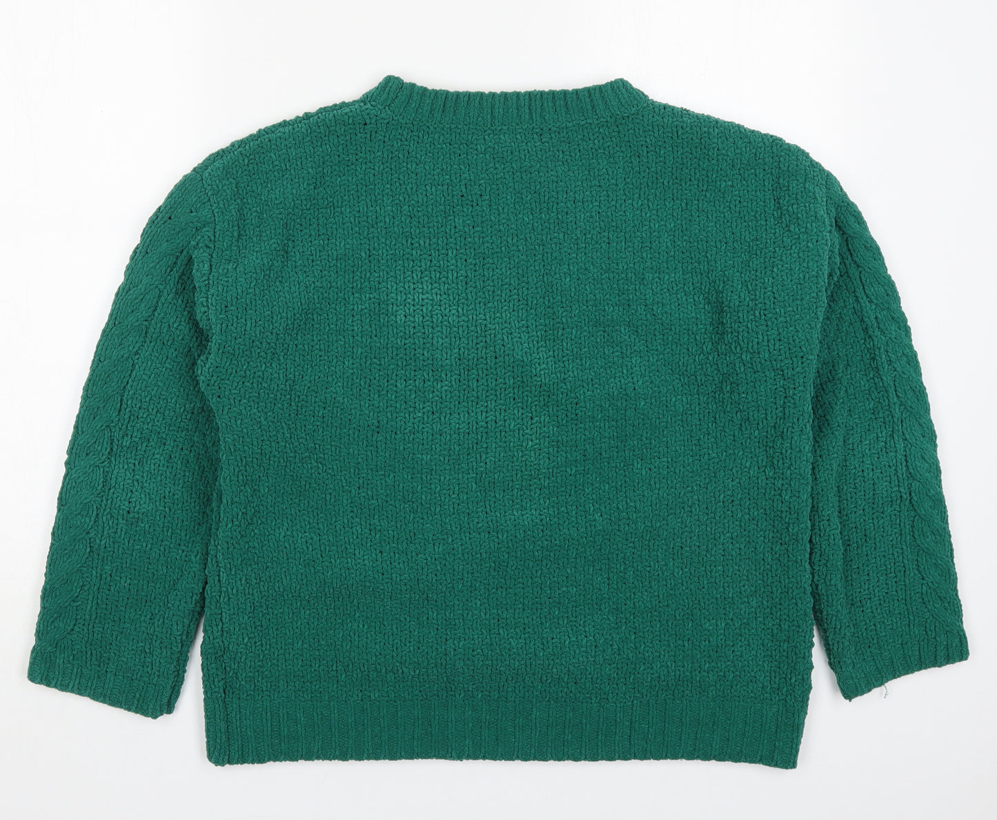 Primark Womens Green Round Neck  Polyester Pullover Jumper Size 10