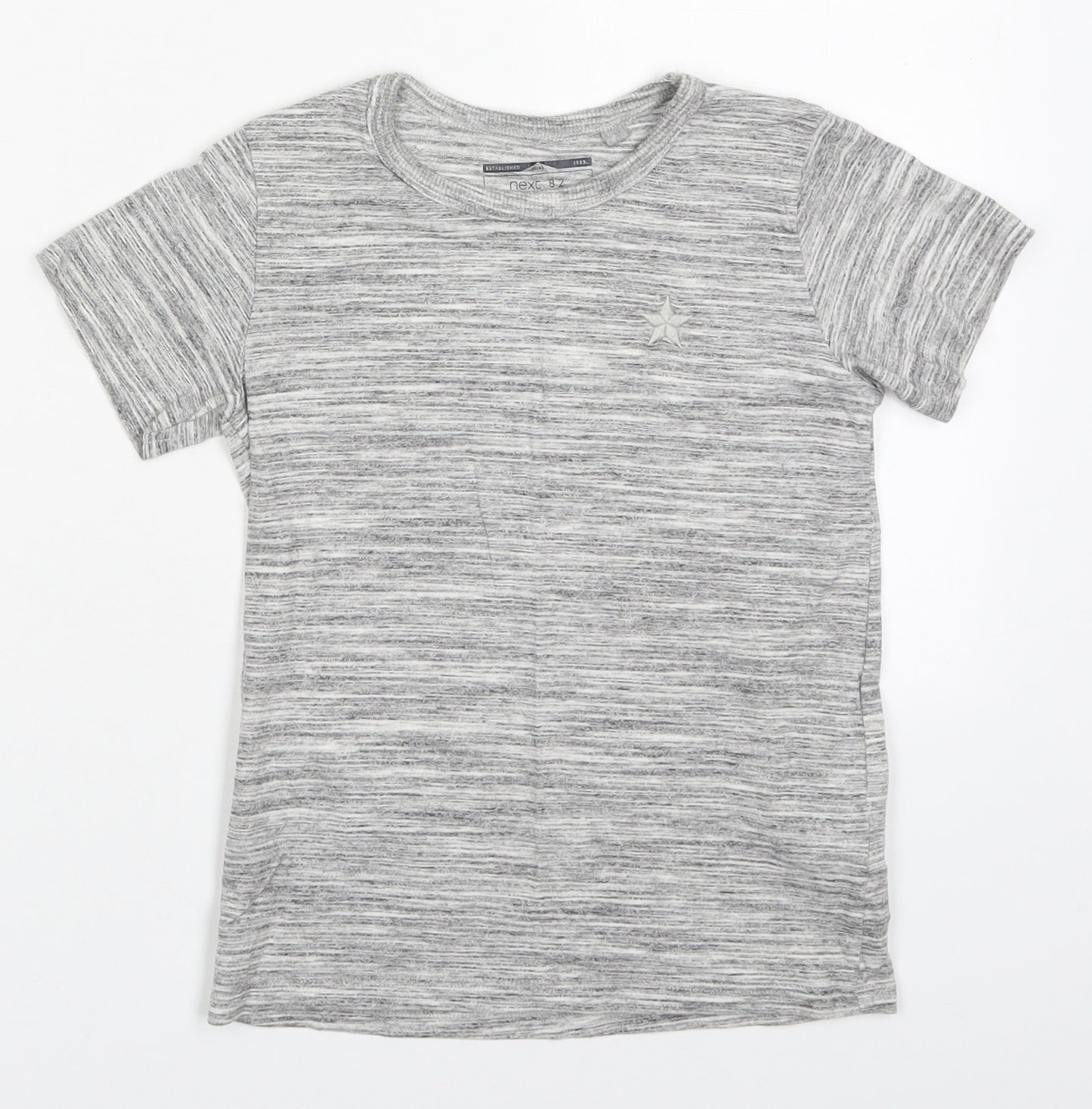 NEXT Boys Grey  Polyester Basic T-Shirt Size 5-6 Years Crew Neck Pullover