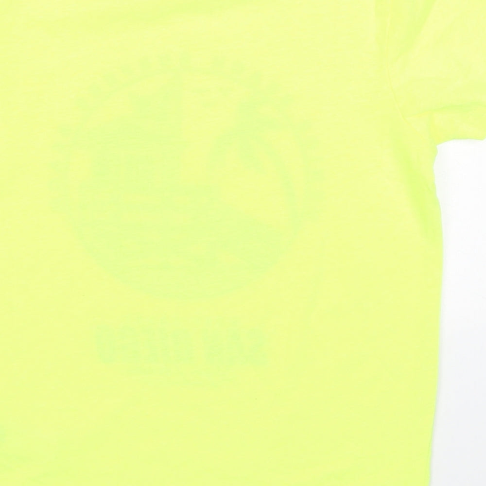 Primark Boys Yellow  Polyester Basic T-Shirt Size 7-8 Years Crew Neck Pullover - Venice Beach San Diego